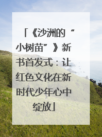 《沙洲的“小树苗”》新书首发式：让红色文化在新时代少年心中绽放
