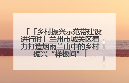 「乡村振兴示范带建设进行时」兰州市城关区着力打造烟雨兰山中的乡村振兴“样板间”