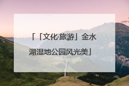 「文化·旅游」金水湖湿地公园风光美