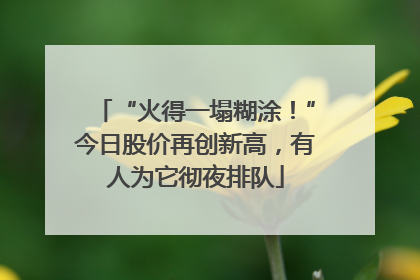 “火得一塌糊涂！”今日股价再创新高，有人为它彻夜排队