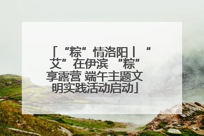 “粽”情洛阳丨“艾”在伊滨 “粽”享露营 端午主题文明实践活动启动