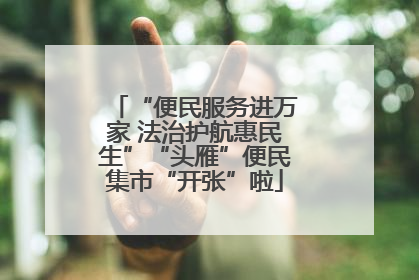 “便民服务进万家 法治护航惠民生”“头雁”便民集市“开张”啦