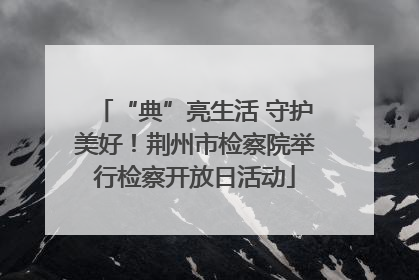 “典”亮生活 守护美好！荆州市检察院举行检察开放日活动