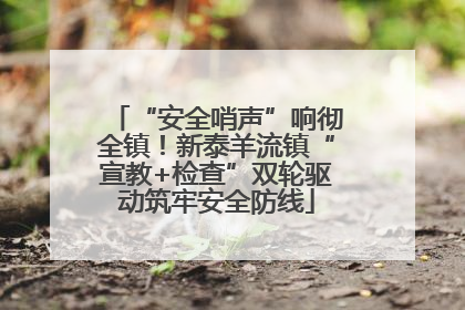 “安全哨声”响彻全镇！新泰羊流镇“宣教+检查”双轮驱动筑牢安全防线
