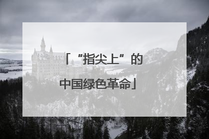 “指尖上”的中国绿色革命