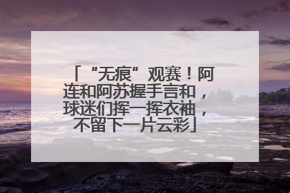 “无痕”观赛！阿连和阿苏握手言和，球迷们挥一挥衣袖，不留下一片云彩