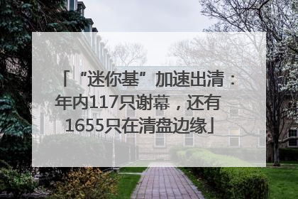 “迷你基”加速出清：年内117只谢幕，还有1655只在清盘边缘