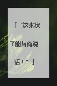 “这张状子能替俺说话！”