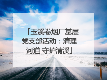 玉溪卷烟厂基层党支部活动：清理河道 守护清溪