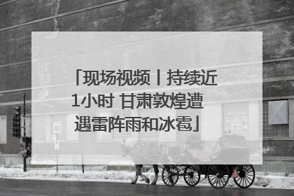 现场视频丨持续近1小时 甘肃敦煌遭遇雷阵雨和冰雹