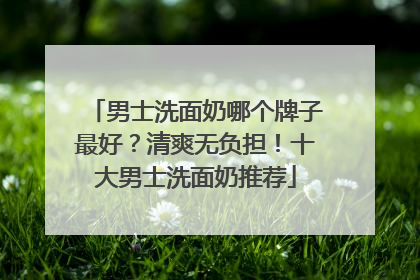 男士洗面奶哪个牌子最好？清爽无负担！十大男士洗面奶推荐