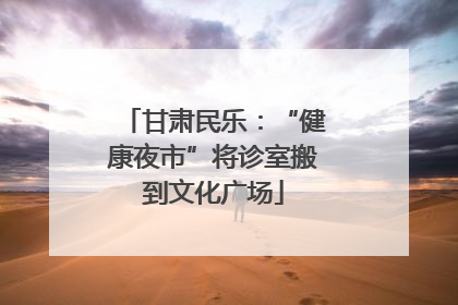 甘肃民乐：“健康夜市”将诊室搬到文化广场