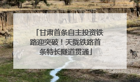 甘肃首条自主投资铁路迎突破！天陇铁路首条特长隧道贯通
