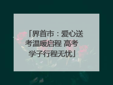 界首市：爱心送考温暖启程 高考学子行程无忧