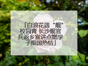 白浪花遇“舰”校园青 长沙舰官兵返乡宣讲点燃学子报国热情