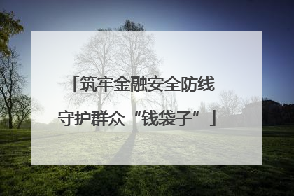 筑牢金融安全防线 守护群众“钱袋子”