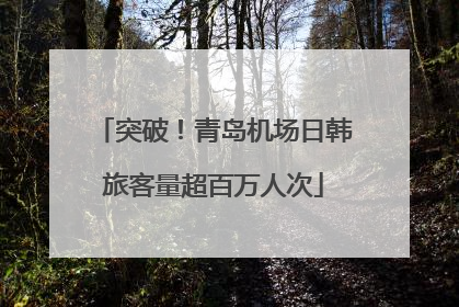突破！青岛机场日韩旅客量超百万人次