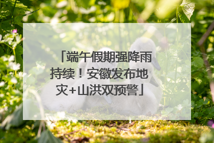 端午假期强降雨持续！安徽发布地灾+山洪双预警