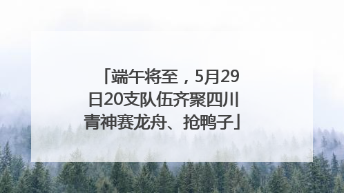 端午将至，5月29日20支队伍齐聚四川青神赛龙舟、抢鸭子