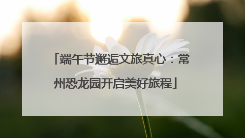 端午节邂逅文旅真心：常州恐龙园开启美好旅程
