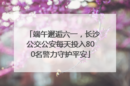 端午邂逅六一，长沙公交公安每天投入800名警力守护平安
