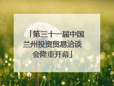 第三十一届中国兰州投资贸易洽谈会隆重开幕