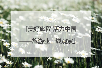 美好旅程 活力中国——旅游业一线观察