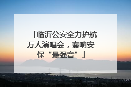 临沂公安全力护航万人演唱会，奏响安保“最强音”