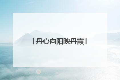 丹心向阳映丹霞