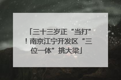 三十三岁正“当打”！南京江宁开发区“三位一体”挑大梁