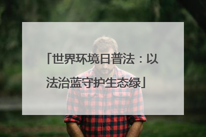 世界环境日普法：以法治蓝守护生态绿