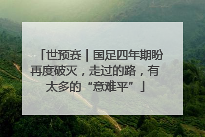 世预赛｜国足四年期盼再度破灭，走过的路，有太多的“意难平”