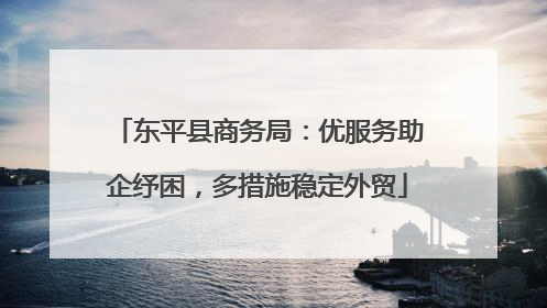 东平县商务局：优服务助企纾困，多措施稳定外贸