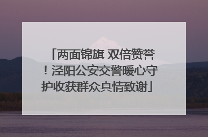 两面锦旗 双倍赞誉！泾阳公安交警暖心守护收获群众真情致谢
