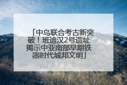 中乌联合考古新突破！班迪汉2号遗址揭示中亚南部早期铁器时代城邦文明