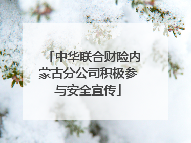 中华联合财险内蒙古分公司积极参与安全宣传
