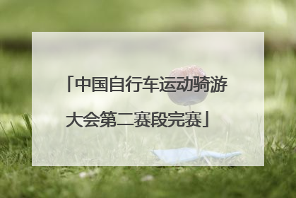 中国自行车运动骑游大会第二赛段完赛