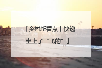 乡村新看点丨快递坐上了“飞的”