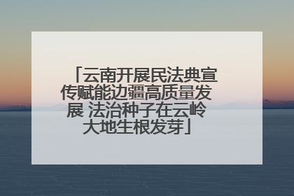 云南开展民法典宣传赋能边疆高质量发展 法治种子在云岭大地生根发芽
