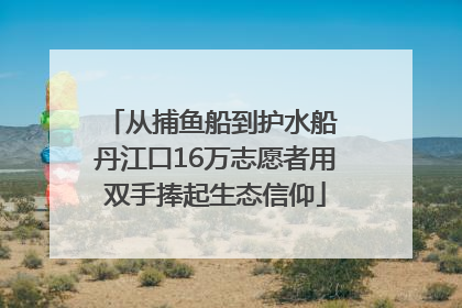 从捕鱼船到护水船 丹江口16万志愿者用双手捧起生态信仰