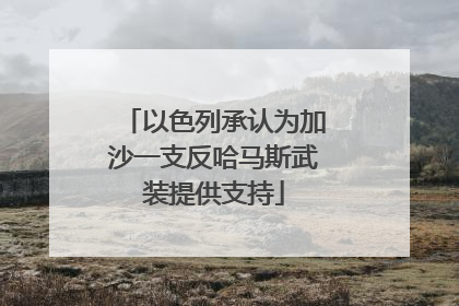 以色列承认为加沙一支反哈马斯武装提供支持