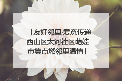 友好邻里·爱意传递 西山区太河社区萌娃市集点燃邻里温情