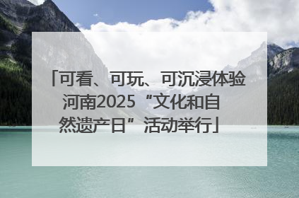 可看、可玩、可沉浸体验 河南2025“文化和自然遗产日”活动举行