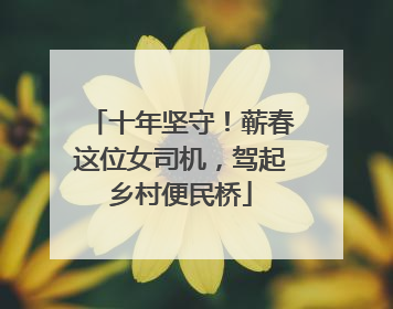 十年坚守！蕲春这位女司机，驾起乡村便民桥
