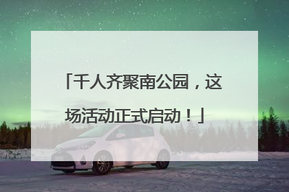 千人齐聚南公园，这场活动正式启动！