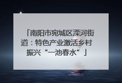 南阳市宛城区溧河街道：特色产业激活乡村振兴“一池春水”
