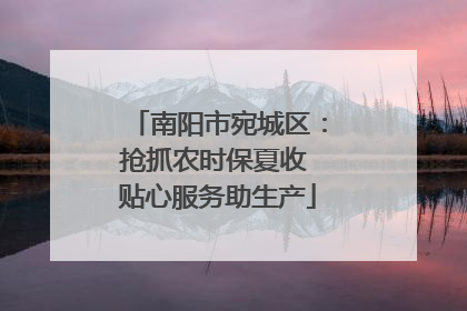 南阳市宛城区：抢抓农时保夏收 贴心服务助生产