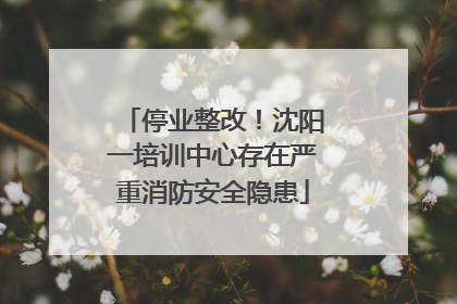 停业整改！沈阳一培训中心存在严重消防安全隐患