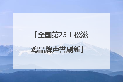 全国第25！松滋鸡品牌声誉刷新