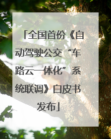 全国首份《自动驾驶公交“车路云一体化”系统联调》白皮书发布